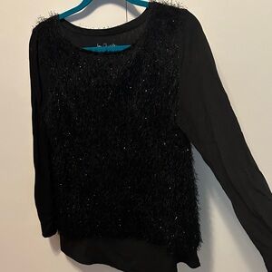 Chico's Black Textured Blouse